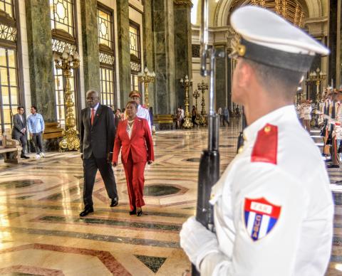 Recibió Esteban Lazo a la Presidenta de la Cámara de Representantes de Trinidad y Tobago